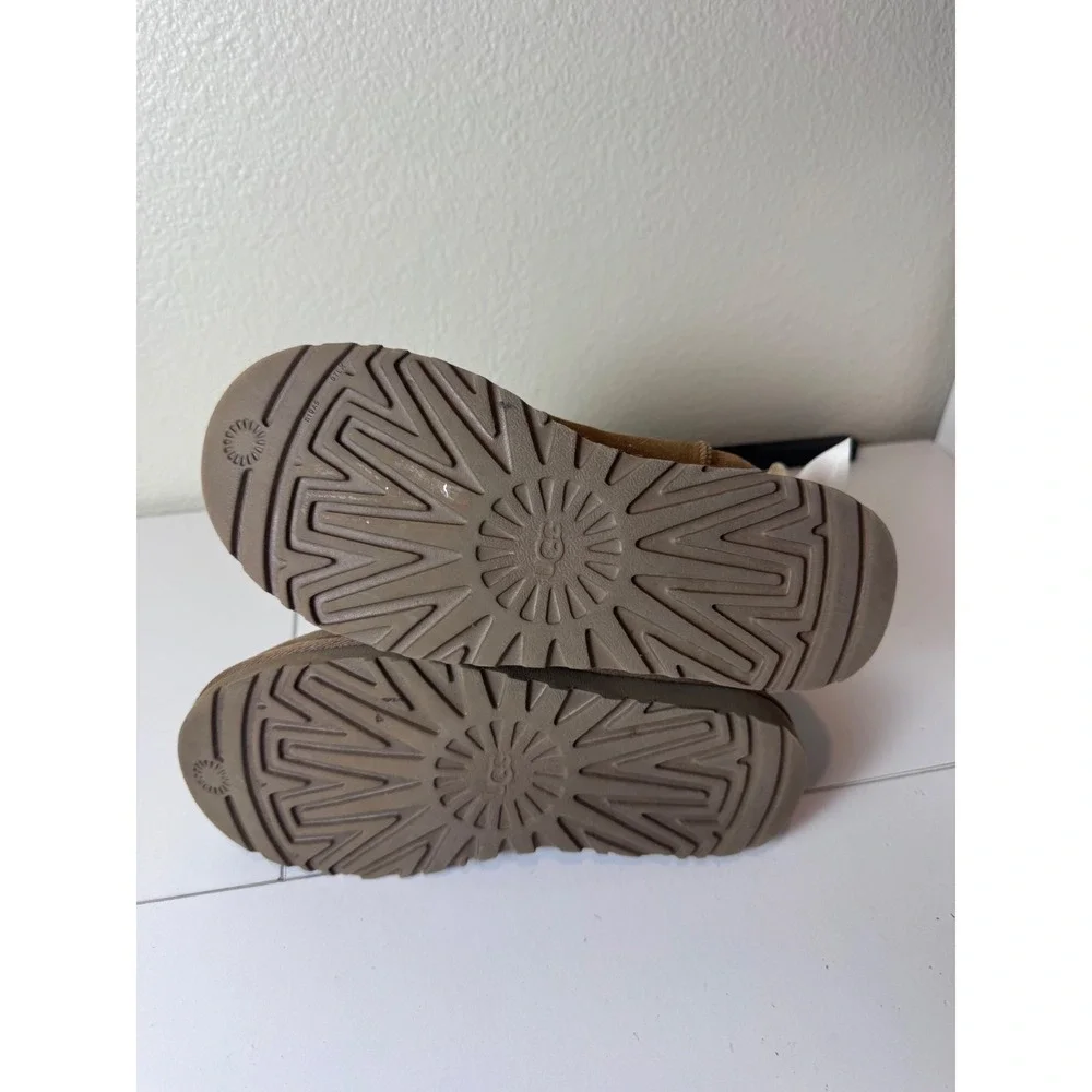 UGG Bailey Bow Glitter Boots Kids Size 5 Brown Shimmer Coquette‎ Minimalist